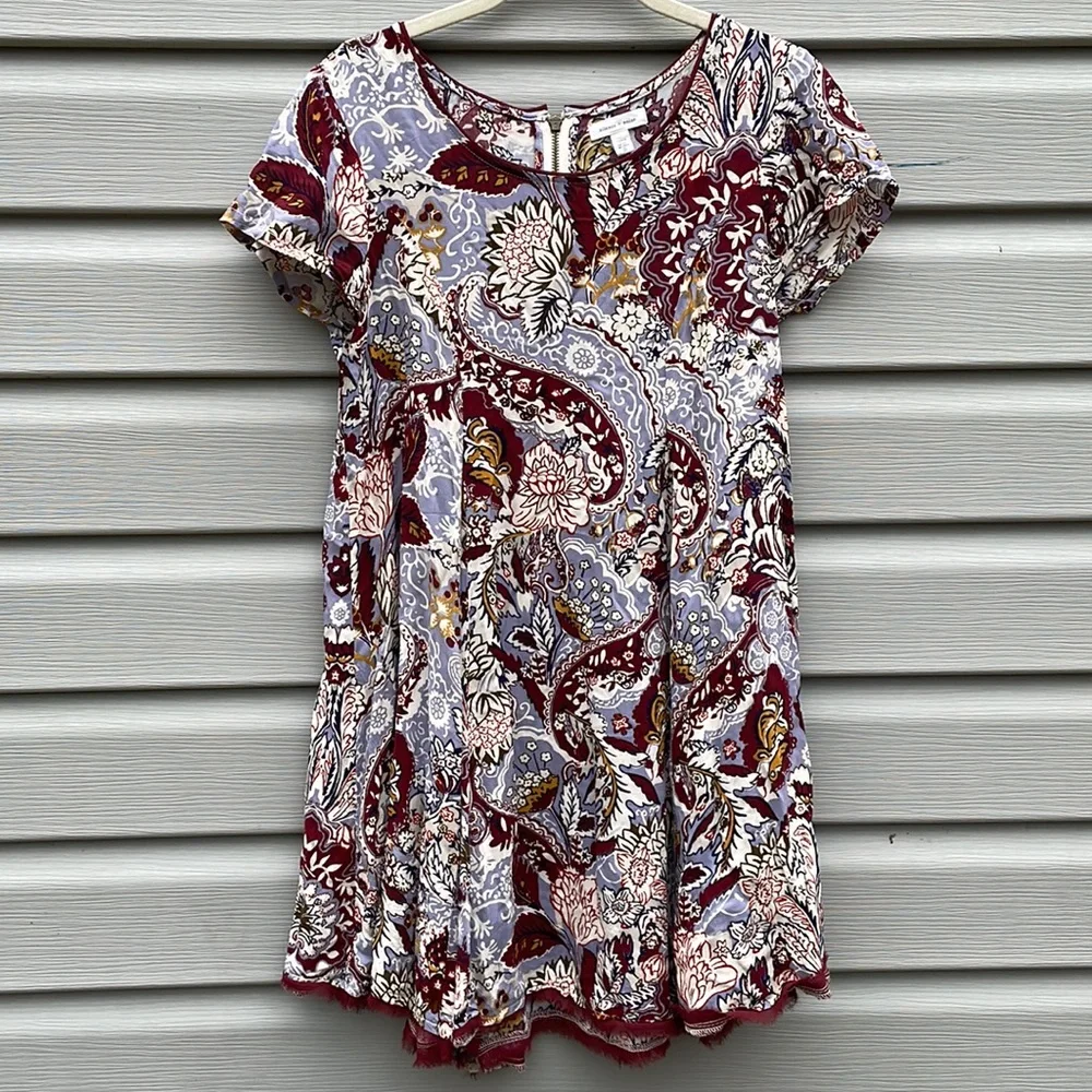 UO Paisley Print Babydoll Swing Dress